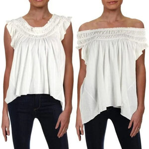 We The Free Coconut Tee in White Size Large